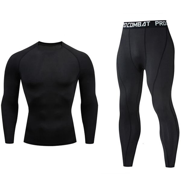 Maschile set da ginnastica jogging thermo biancheria intima xxxxl Seconda pelle compressione fitness mma rashgard maschio secco rapido secco per pista 240425 240425