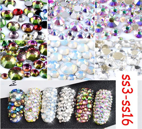 ВСЕГО 800PCS FLAME NAIL CRISTAL 3D WHITE CLEAR AB FLACT FIX FIX NAIL ART.