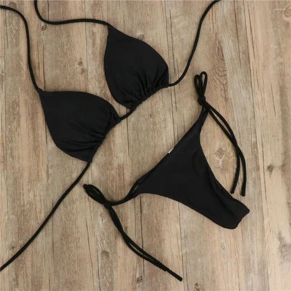 Swimwear femminile 6 colori 2 pezzi Sexy Women Summer Bikini Set reggiseno cravatta a g-corning per la spiaggia Triangolo Swimghipsuit Bathing