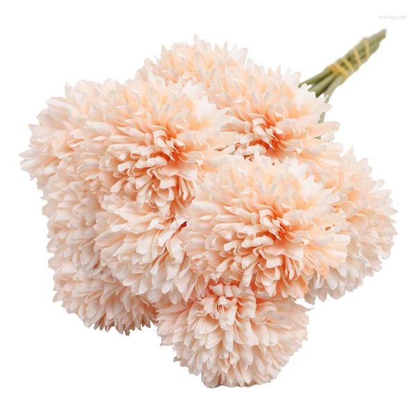 Fiori decorativi 10pcs/pacco taravanere artificiale sfera di fiori finti accessori per giardino fai -da -te decorazione di nozze regali bouquet