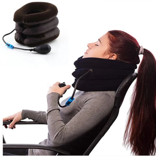 Massageador de massagem inflável de massagem aparelho de tração do pescoço Dispositivo