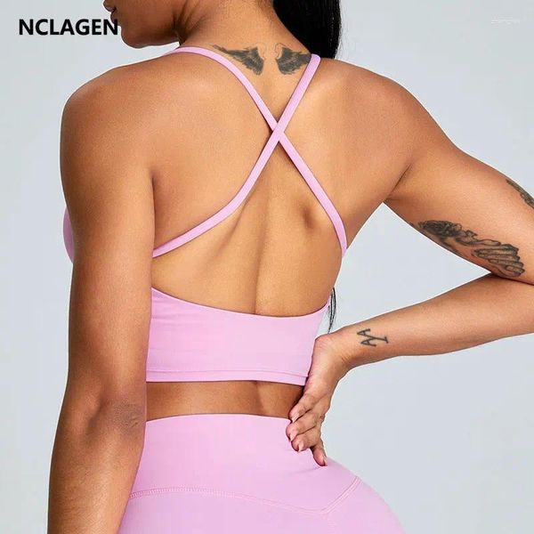 Outfit da yoga nclagen sportivo reggiseno ad alto supporto tops woman palestra esercitazioni abiti da allenamento sportivo che corre il giubbotto di fitness push-up