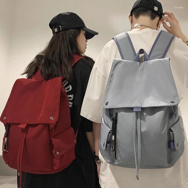 Backpack School Bags impermeável grande para adolescentes Bagpack High Girls Student Draw String Travel