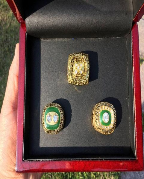 3pcs Miami 1972 1973 1984 Dolphin S American Football Champions Champions Ring Set with Wooden Box Souvenir Men Fan Gift 25082532