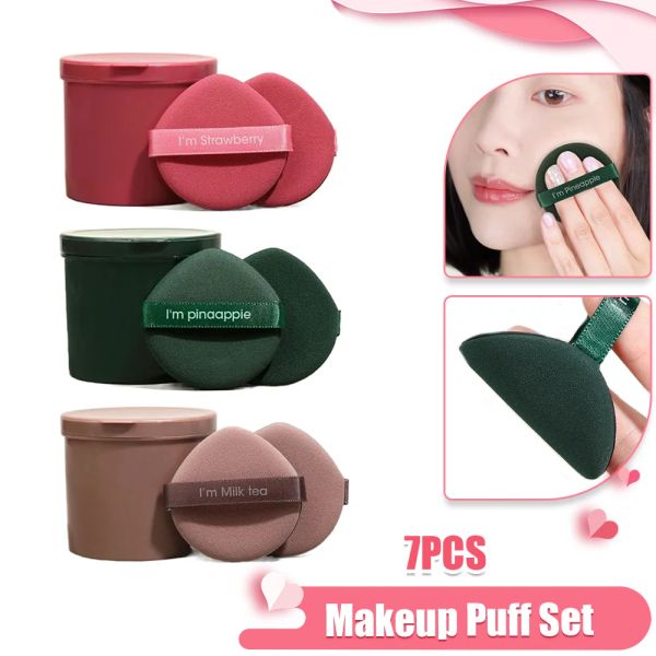 Puff 7pcs Mini Puff Set Make -up Schwamm Face Concealer Foundation Detail Puff professionelles kosmetisches Kissen trocken und nasse Gebrauch Make -up -Werkzeug