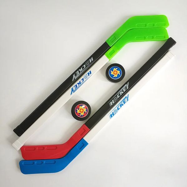 Foosball A Set Kinder Spielzeugscheibe Eishockey 72 cm Plastikhockeystab Kinder Outdoor Sport Toy Hockey Stick