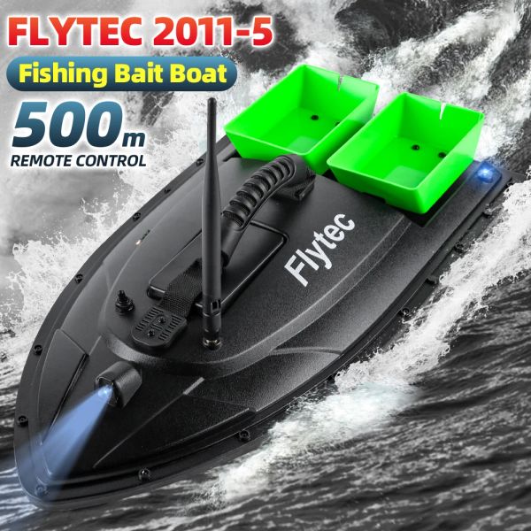 Accessoires Flytec Fishing Bait Boat 500m Fernbedienungsköderboot Dual Motor RC Fischfinder 1,5 kg Ladung mit LED -Licht für Fischereifinder