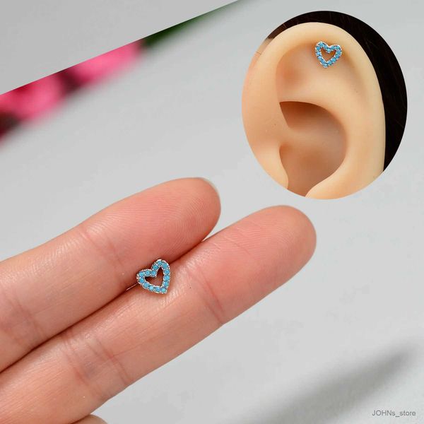 Charme 1pc Trendy Blue Resin Heart Flower Flear Brincos para mulheres Moda coreana Simples pequenos brincos de piercing lindos brincos jóias