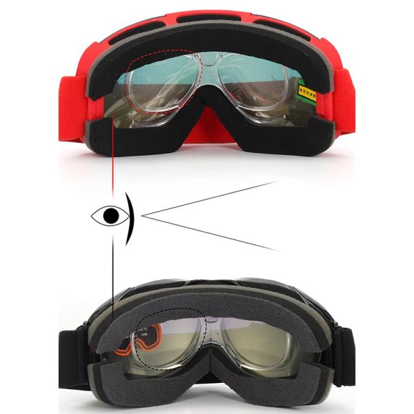 Eyewears 1pcs Universal Myopia Circle Adapter Ski Cicling Goggles Farfly Aboved Inner Frame può essere dotato di lenti miopia