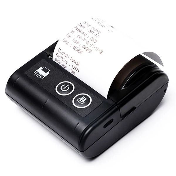 Mini Portable Printer Bluetooth Thermal Printer для телефона iOS Android Computer USB 58 -мм портативный мини -тепловой принтер Implesora 240420