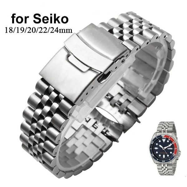 316L Solid Stainless Steel Freia para Skx009 Jubileu Bracelet Men Curved Men Watch Acessório 18mm 19mm 20mm 21mm 22mm 24mm 240424