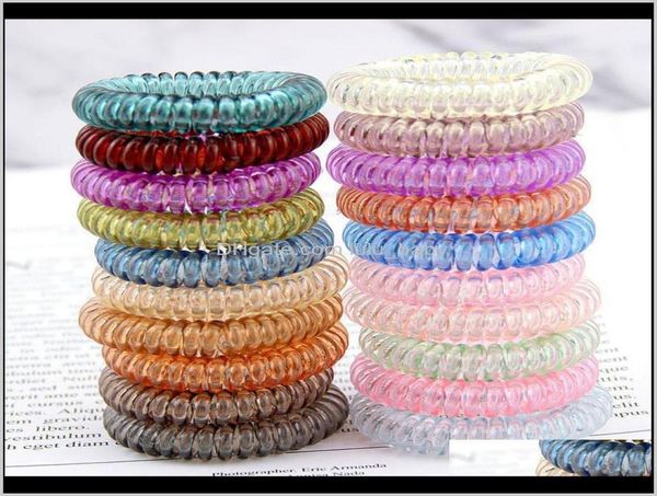 Candy Color Telefon Drahtkabel Binde Girls Kinder Elastizitätsband Ring Frauen Seil Armband Dehne knackig 7Jgiq Gummibänder Hdb3k8324545