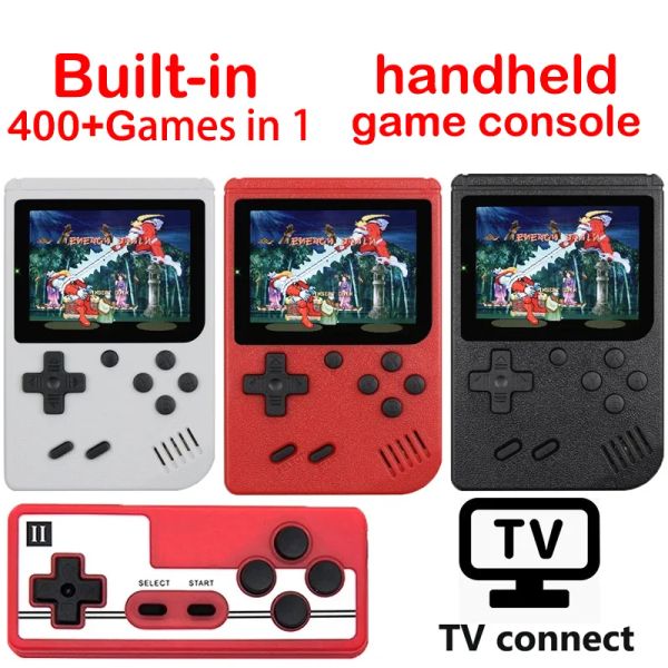 Robe neue 400 Spiele Mini tragbarer Retro Videokonsole Handheld Videospiel Voraber Spieler Boy 8 Bit Gameboy 3,0 Zoll Farbe LCD
