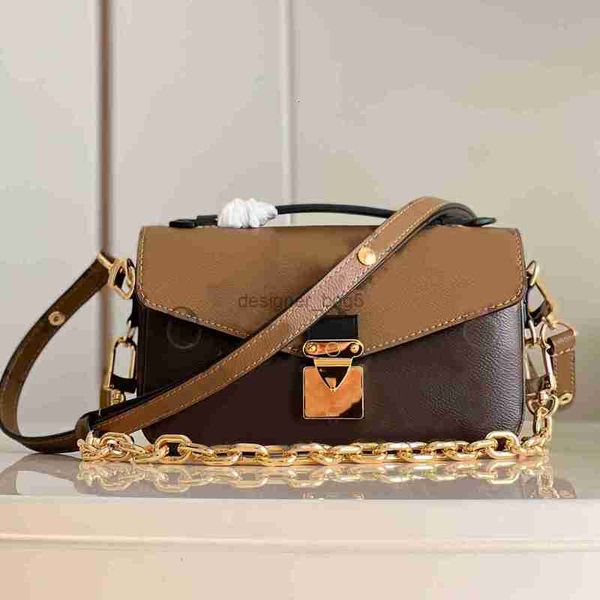 Bolsas de ombro de alta qualidade espelham o designer de bolsas de qualidade Metis East West Bolsas Womens Chain Mensageiro Pochette Poquether Designer Trend BB Moda