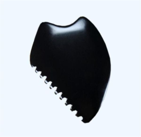 Massagesteine Steine Big Gua Sha Gesichtsbehörde Werkzeuge Guasha Scraping Bian Scraper Tool Black XB12238993