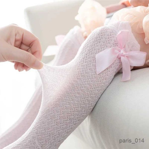 Kindersocken 0-4 Jahr für Babys Socken Sommer Kinder Knie hohe Lange Socken Kinder Fliegen Binde aus Baumwollnetz Socken Säugling dünne weiche feste Socke