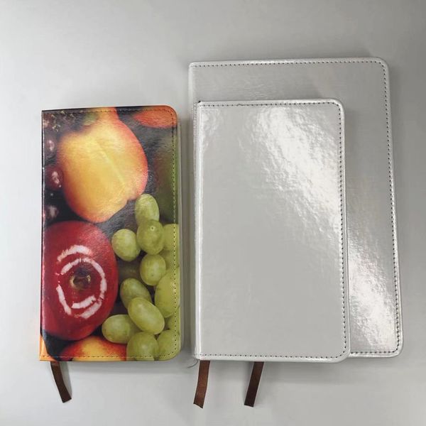 100 Seiten Weiß Sublimation Rohlanks DIY Craft Pu Leather Journal Tagebuch A5 A6 Notizbuch für Schulbüro -Heimreiseversorgungen