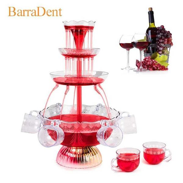 Strumenti da bar a 3 strati Electric Champagne Fontana Display Wine Dispenser Disnenser Decanter Adatto per hotel e festa di famiglia 240426