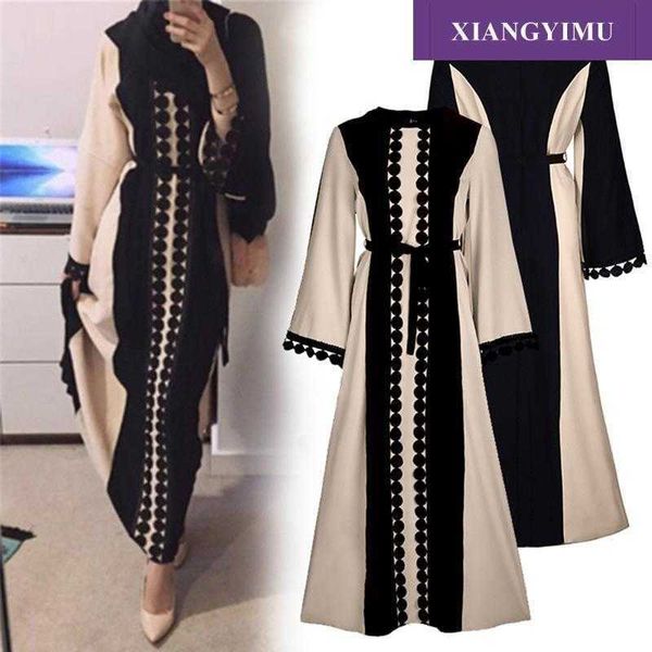 Novo designer muçulmano bordado a abaya vestido elegante moda de renda vende roupas étnicas bem