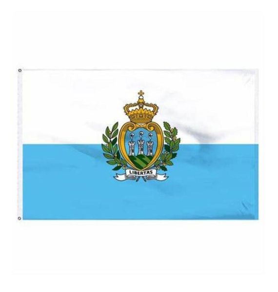 Flag di San Marino di alta qualità 3x5 ft 90x150cm Flags Festival Party Gift 100D in poliestere in poliestere per esterni per esterni Banners1837750