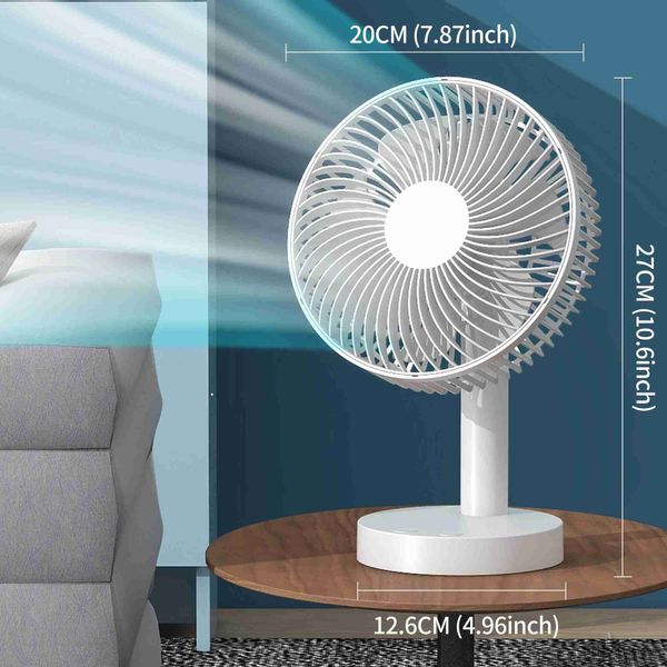 Elektrikli Fanlar Mini Salınan Fan Taşınabilir Pil Çalışan Masa Fanı 4 Hızlı Seviye 6 inç Masa Fanı Zamanlayıcı ile