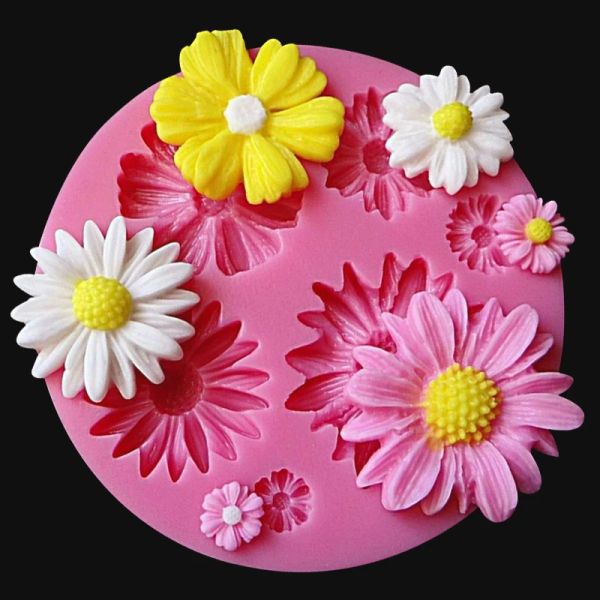 Moldes 3D Flower Silicone molde fondent bolo artesanato doce chocolate sugarcraft gelo assar ferramenta de molde de molde de molde de molde decorador