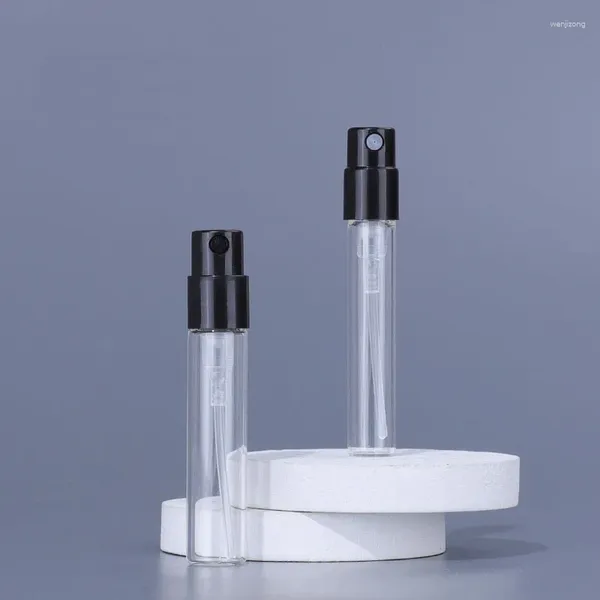 Speicherflaschen Großhandel 1,5 ml 1,8 ml 2ml 2,5 ml mit Atomizer transparent kleiner Mini leeres Glasspray -Parfümflasche