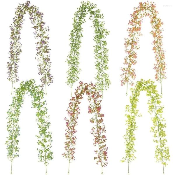 Fiori decorativi fatti a mano Fiore artificiale Vine parete appesa simulazione realistica Garlandia del respiro del bambino 175 cm Ufficio falso