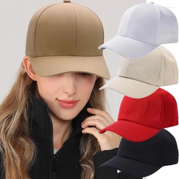 Ball Caps Men Donne Cappello versatile Colore Solido Cappuccette da baseball Cappelli da sole esterna Cappelli hip hop casual hip hop