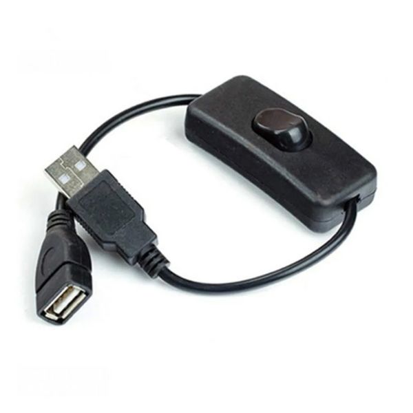 2024 cavo USB da 28 cm con interruttore ON/OFF Extension Attivazione per la lampada USB Linea di alimentazione della ventola USB Adattatore di vendita a caldo durevole per estensione della ventola USB