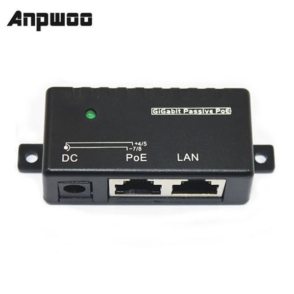 2024 Anpwoo 1000 Мбит/с 5 В 12 В 24 В 48 В/1A POE Power Splitter для IP -камеры Adapter Module Accessories для IP -камеры ANPWOO