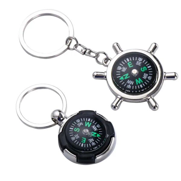 Compass ao ar livre camping caminhada mini bússola navegador portátil bússola de bolsa de chaves de sobrevivência