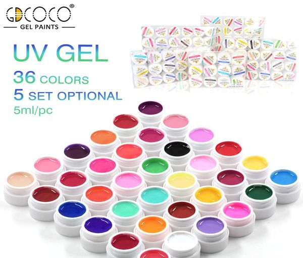 5ml rein Farbmalerei Gel Einweichen Sie UV LED NAGE GEL PLOSPLAGE CANTI CANISION NAIL ART DESIGN Professional5286335