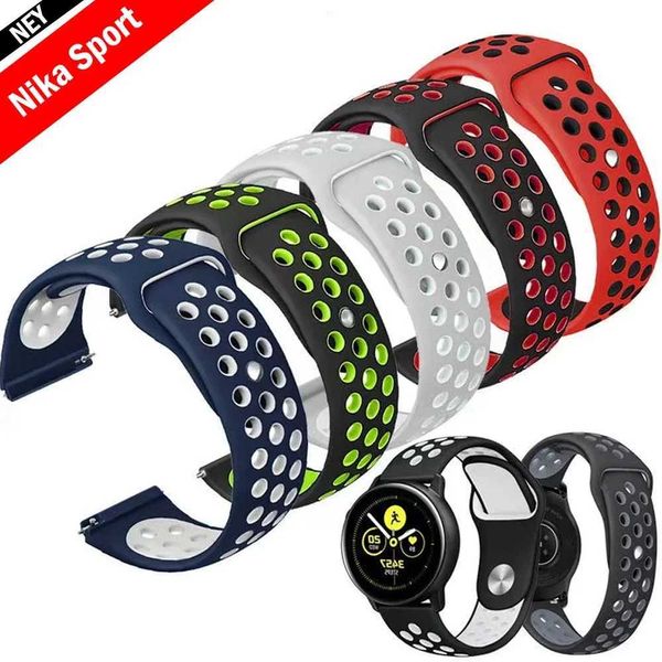 Watch Bands Samsung Galaxy Watch Sport Band 5-Pro-4-Classic/Active 2 40mm 44mm 45mm Silicone 20mm 22mm Bracciale GT 3-2E-PRO cinghia 240424