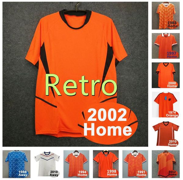 Retro Classic 1988 1996 1998 2000 2002 2008 2014 Jerseys de futebol Sneijder Robben V.Persie Bergkamp Cruyff Gullit Van Basten V.Nistelrooy Futebol Cirche