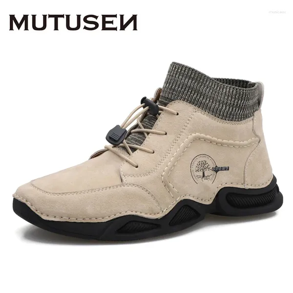 Scarpe casual autunno inverno stivali da uomo designer elastico designer comodo piatto maschili maschi