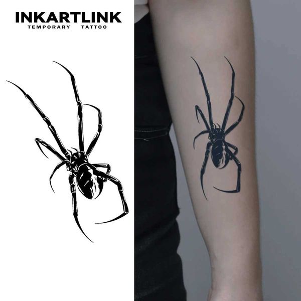 Tattoo Transfer Spider Tattoo Tattoo Tattoo mágico à prova d'água dura para 15 dias tatuagem semi -permanente de tatuagem Fake 240426