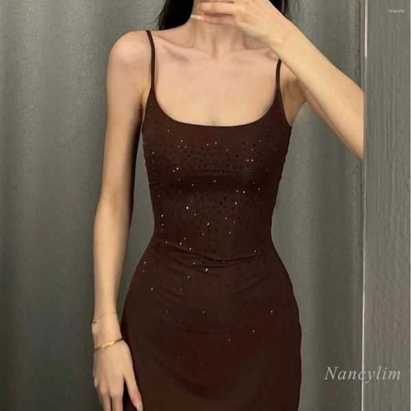 Abiti casual French Sexy CamiSole Dress Women Fram primavera Elegante Elegante Minishina Slim Cinger Girl Whathwear