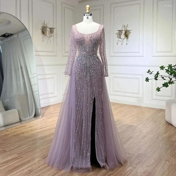 Платья для вечеринок Serene Hill Turquoise Elegant с роскошной роскошной бисером вечерние платья для женщин свадьба 2024 BLA72431