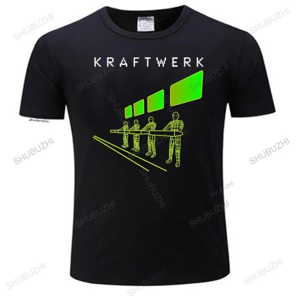 Рубашки Новые прибыли повседневная футболка Kraftwerk 3d черная футболка Электронная Krautrock Neu Front 242 Ultravox Vintage Tee Tie