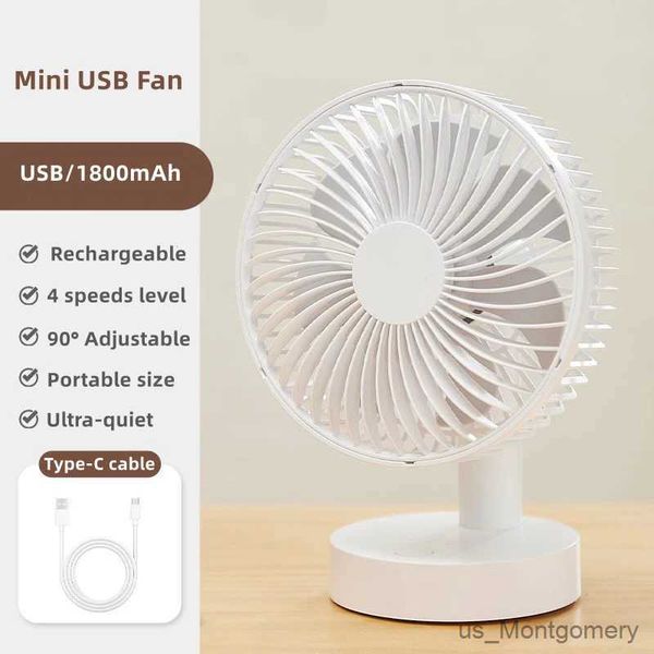 Электрические вентиляторы Mini USB Table Fean 4 Speeds Portable Desktop Table Cooling Fean