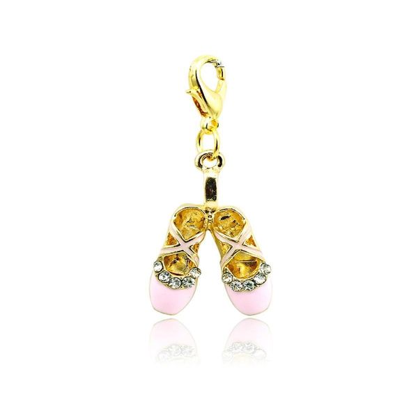 Charms Fashion Flutuante Plated Gold 4 colorido Sapatos de esmalte de lagosta LOBSTER LOBS DIY PENENTANTES ACESSÓRIOS DE JOIXAS4745121 DROP ENSCRIÇÃO FIN OT0G3