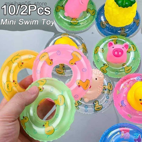 Kum Oyun Su Eğlencesi Yaz Mini Yüzme Yüzük Oyuncak Bebek Çocuk Bebek Havuzu Yüzen Kauçuk Banyo Şişirilebilir Q240426