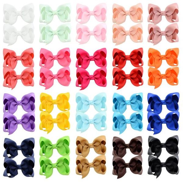 Горячая распродажа, девочка, дети, лук, бутик, лента лента Grosgrain Clip Hairbow Большая бахновая шпиль