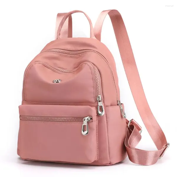 Zaino in stile 2024 designer nylon adolescente studenti a colore solido sacchetto di scuola superiore da donna spalla da viaggio per ragazze