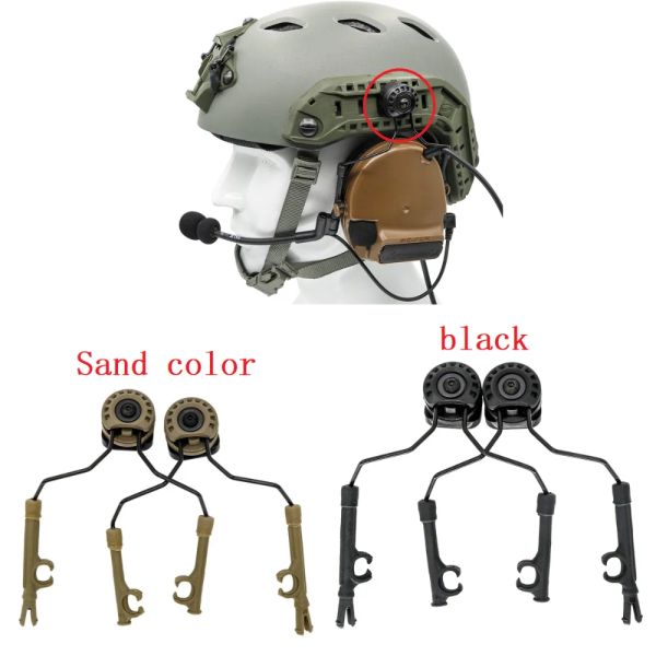 Protektor Taktische COMTAC -Helm Airsoft Headset -Halterung und Fast Ops Core Helm ARC Rail Adapter für Comtac I II III Taktische Kopfhörer
