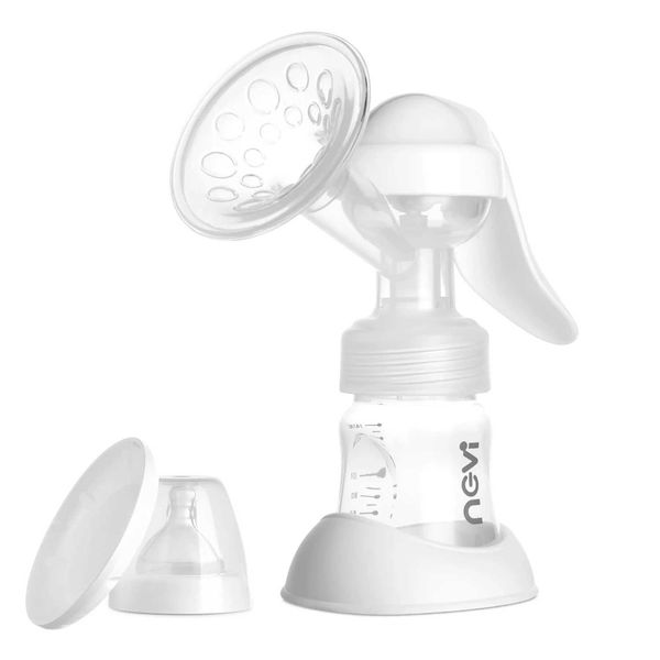 Bomba de mama manual da mama NCVI de bombas de peito com bomba de amamentação portátil de garrafa 5oz livre de bisfenol A Soft Food Grade Silicone Forcet Forcet 240424