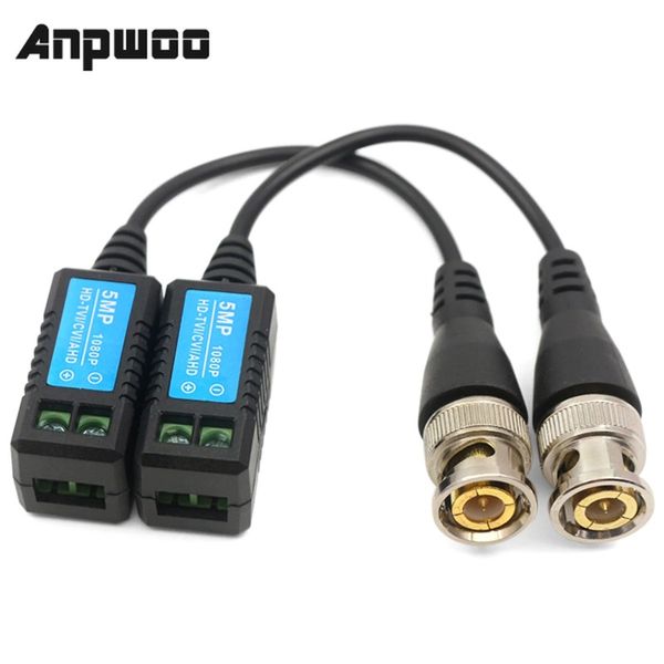 AnpWoo 1 coppia HD 1080p Video Balun Twisted Coppia Trucco Connecter Video Baluns 1 Canale per HD-TVI/CVI/AHD