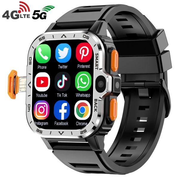 Часы Valdus pgd Android Smart Watch Men GPS 16G/64G ROM Storage HD Dual Camera NFC 2G 4G SIM -карта Wi -Fi Wireless Fast Access Internet