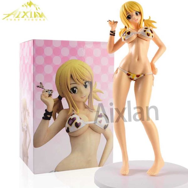 Figure di giocattoli d'azione 24 cm Figura anime Lucy Heartfilia PVC Figura Azione Etereo Natsu Dragneel Sexy Girl Figurina Figurina Modello Bambola giocattoli Y240425UM4Z